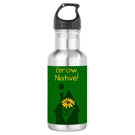 Grow Native! Edelstahlflasche (Vorderseite)