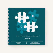 Grow Puzzle Ihr Reise-Aquamarin-Life-Coach Notizblock (Vorderseite)