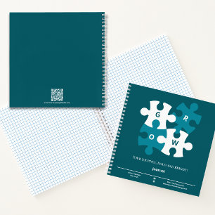 Grow Puzzle Ihr Reise-Aquamarin-Life-Coach Notizblock