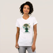 Grow Slow, Bloom Bold – Minimal Plant Illustration T-Shirt (Vorne ganz)