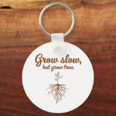 Grow Slow, But Grow True - Deep Roots Schlüsselanhänger (Rückseite)