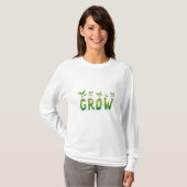 GROW – Sprouting Plants Motivational Tee (Vorne ganz)
