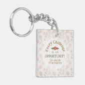 "Grow Stronger" Affirmation Acrylic Keychain Schlüsselanhänger (Vorderseite links)