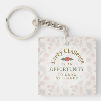 "Grow Stronger" Affirmation Acrylic Keychain Schlüsselanhänger