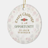 "Grow Stronger" Affirmation Keramik Ornament (Links)