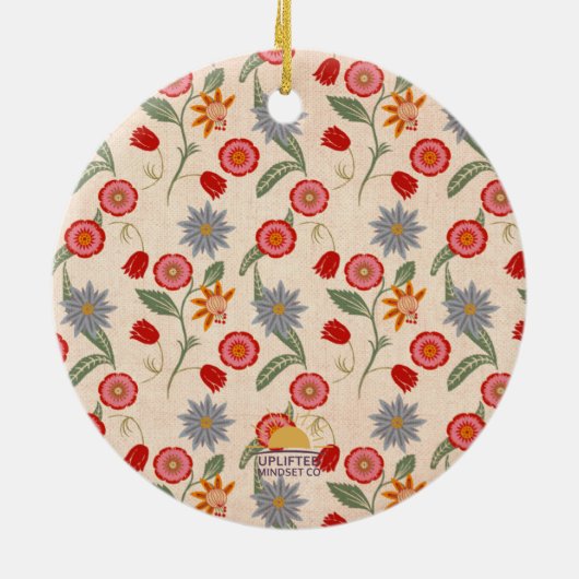 "Grow Stronger" Affirmation Keramik Ornament (Hinten)