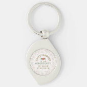 "Grow Stronger" Affirmation Metal Keychain Schlüsselanhänger (Vorderseite)