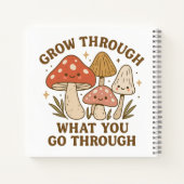 Grow Through It” Mushroom Wellness Journal Notizblock (Rückseite)