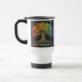 "Grow Through Life" Reisecoffee Mug. Reisebecher (Links)