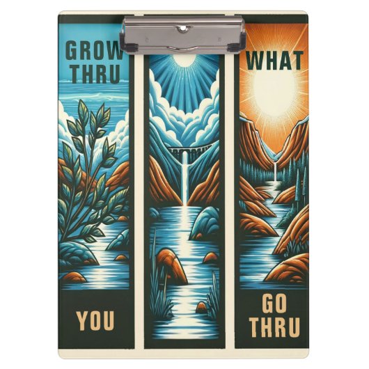 Grow Thru, was du wirklich machst Klemmbrett (Vorderseite)