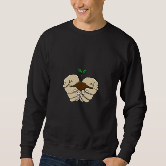 Grow Tree Nature   Environment Earth Day Gnome Wom Sweatshirt (Vorderseite)