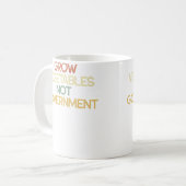Grow Vegetables Not Government Sarcastic Gardening Kaffeetasse (Vorderseite Links)