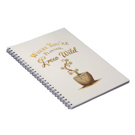 Grow Wild – Elegant Gold Leaf Travel Journal Notizblock