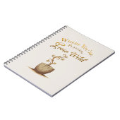 Grow Wild – Elegant Gold Leaf Travel Journal Notizblock (Linke Seite)