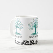 Grow Your Dreams Mug – Follow Your Dreams Inspirat Kaffeetasse (Vorderseite Links)
