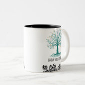 Grow Your Dreams Mug – Follow Your Dreams Inspirat Zweifarbige Tasse (VorderseiteRechts)