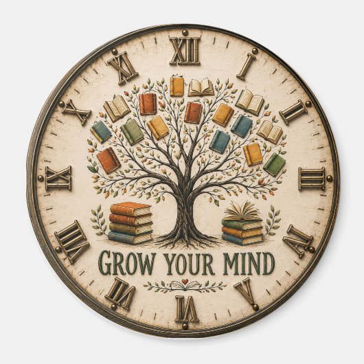 Grow Your Mind Book Reading Teacher Gift Magnet (Vorne)