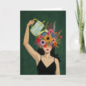 Grow Your Mind Moody Emerald Dankeskarte (Vorderseite)