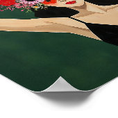 Grow Your Mind Moody Emerald Poster (Ecke)
