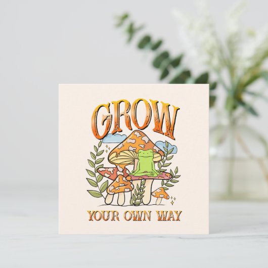 "Grow your own way" | Frosch und Pilze vermitteln (Stehend Vorderseite)