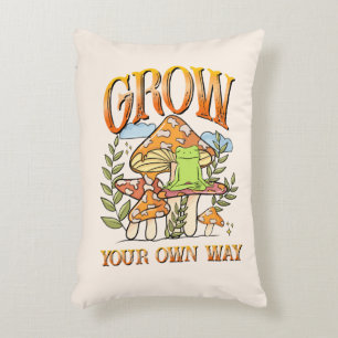 "Grow your own way" Frosch und Pilze vermitteln Dekokissen