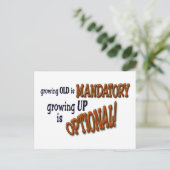 Growin Alt! Postkarte (Stehend Vorderseite)