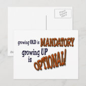 Growin Alt! Postkarte (Vorne/Hinten)