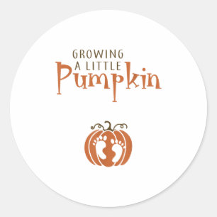 Growing A-Klumpkin Halloween Schwangerschaft Annou Runder Aufkleber