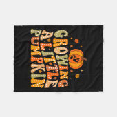 Growing A Little Pumpkin Fall Autumn Pregnancy Tha Fleecedecke (Vorderseite (Horizontal))