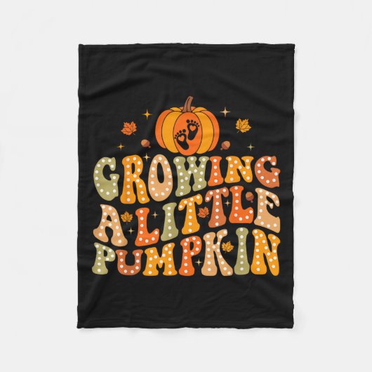 Growing A Little Pumpkin Fall Autumn Pregnancy Tha Fleecedecke (Vorderseite)