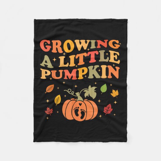 Growing A Little Pumpkin Halloween Pregnancy Annou Fleecedecke (Vorderseite)