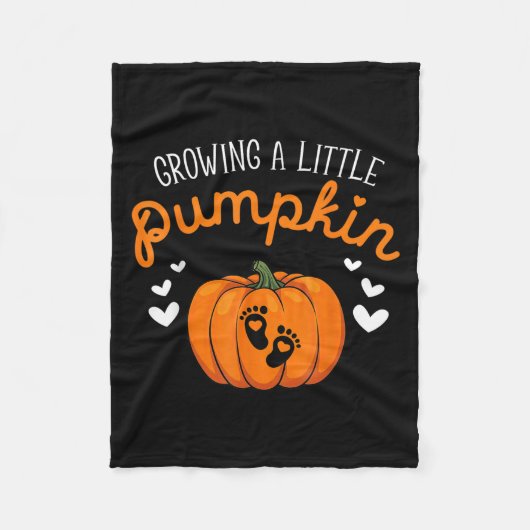 Growing A-little Pumpkin Halloween Pregnancy Annou Fleecedecke (Vorderseite)