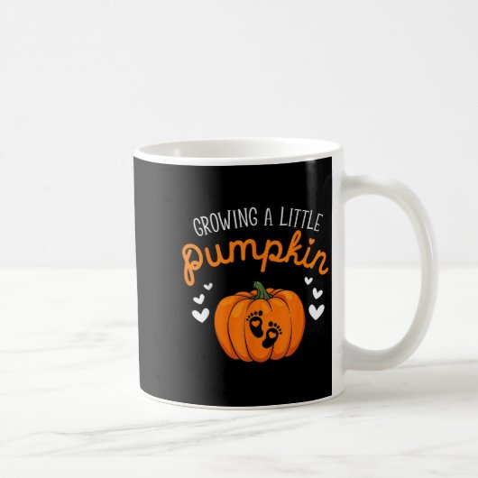 Growing A-little Pumpkin Halloween Pregnancy Annou Kaffeetasse (Rechts)