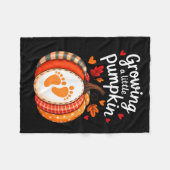 Growing A Little Pumpkin Maternity Pregnancy Thank Fleecedecke (Vorderseite (Horizontal))