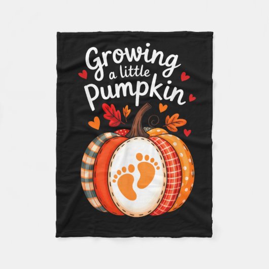 Growing A Little Pumpkin Maternity Pregnancy Thank Fleecedecke (Vorderseite)