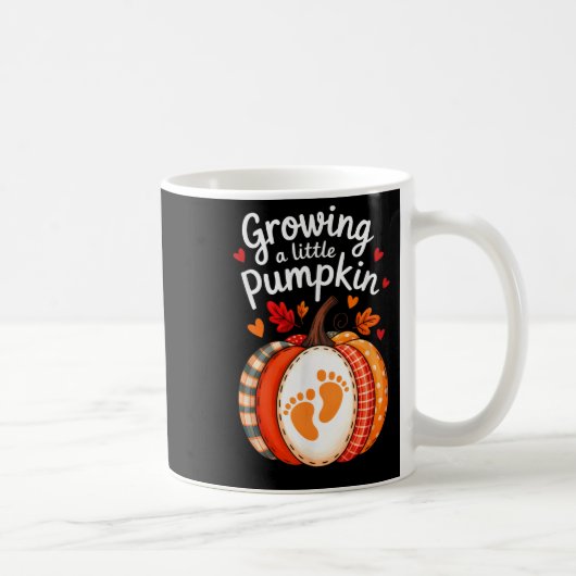 Growing A Little Pumpkin Maternity Pregnancy Thank Kaffeetasse (Rechts)