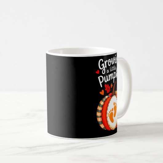 Growing A Little Pumpkin Maternity Pregnancy Thank Kaffeetasse (VorderseiteRechts)