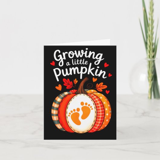 Growing A Little Pumpkin Maternity Pregnancy Thank Karte (Vorderseite)