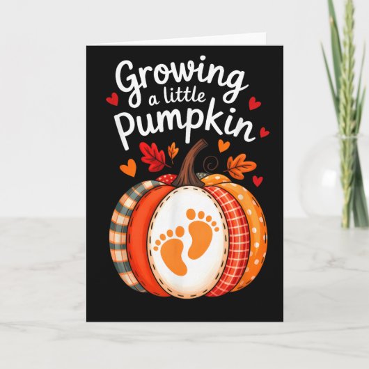 Growing A Little Pumpkin Maternity Pregnancy Thank Karte (Vorderseite)