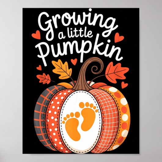 Growing A Little Pumpkin Maternity Pregnancy Thank Poster (Vorne)