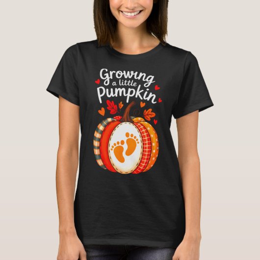 Growing A Little Pumpkin Maternity Pregnancy Thank T-Shirt (Vorderseite)
