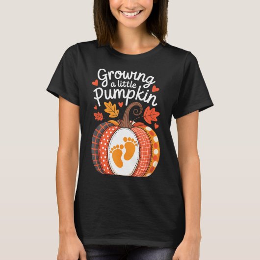 Growing A Little Pumpkin Maternity Pregnancy Thank T-Shirt (Vorderseite)