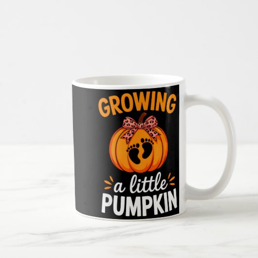 Growing A Little Pumpkin Maternity Thanksgiving Mo Kaffeetasse (Rechts)