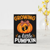 Growing A Little Pumpkin Maternity Thanksgiving Mo Karte (Gelbe Blume)