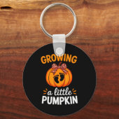 Growing A Little Pumpkin Maternity Thanksgiving Mo Schlüsselanhänger (Vorderseite)