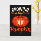 Growing A Little Pumpkin Pregnancy Thanksgiving Ma Karte (Gelbe Blume)