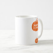 Growing A Little Pumpkin Thanksgiving Pregnancy Te Kaffeetasse (VorderseiteRechts)