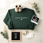 "growing a tiny human" cute pregnancy sweatshirt