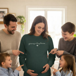 "growing a tiny human" cute pregnancy sweatshirt