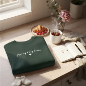 "growing a tiny human" cute pregnancy sweatshirt